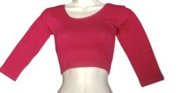 Long sleeve Stretch Choli MAGENTA